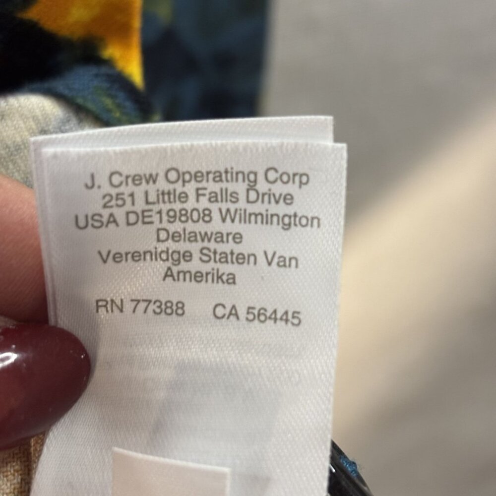 J. Crew Midweight Flannel Shirt Small Regenerative Cotton Floral Print Multicolo - Picture 10 of 10